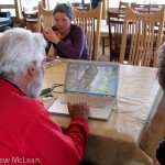 Hombi checking out topo maps and making a plan for the day. Hombi checking out topo maps and making a plan for the day.