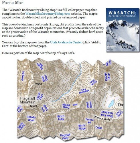 Wasatch BC Skiing Map