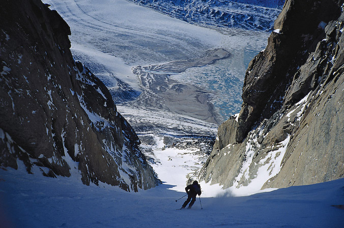 Crosshairs Couloir skiing